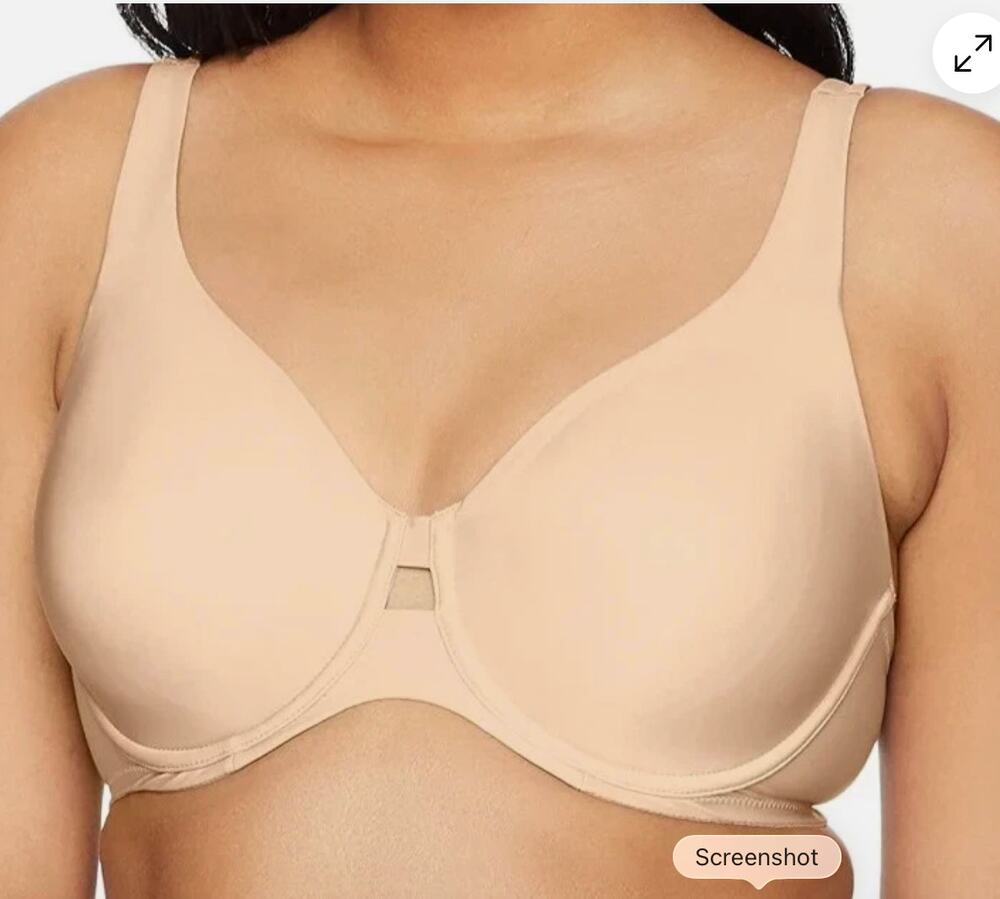 Wacoal First Instinct Seamless Underwire Bra Nude Beige 38DD Full Figure 855280